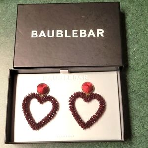 Baublebar Earrings Marroon and gold